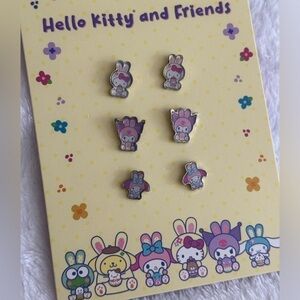 Hello Kitty and Friends Earrings 3 Pairs New With Tags